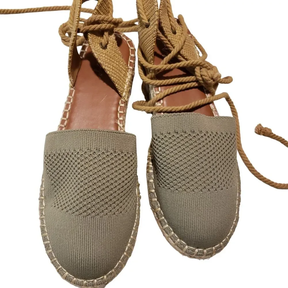 Crown Vintage Bonire Espadrille Women's Sandals | Size 8M | Green